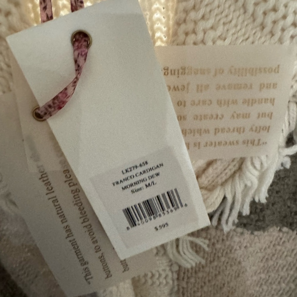 LoveschackFancy Franco Cardigan in morning dew, Multicolor Patchwork Cardigan - Picture 4 of 14